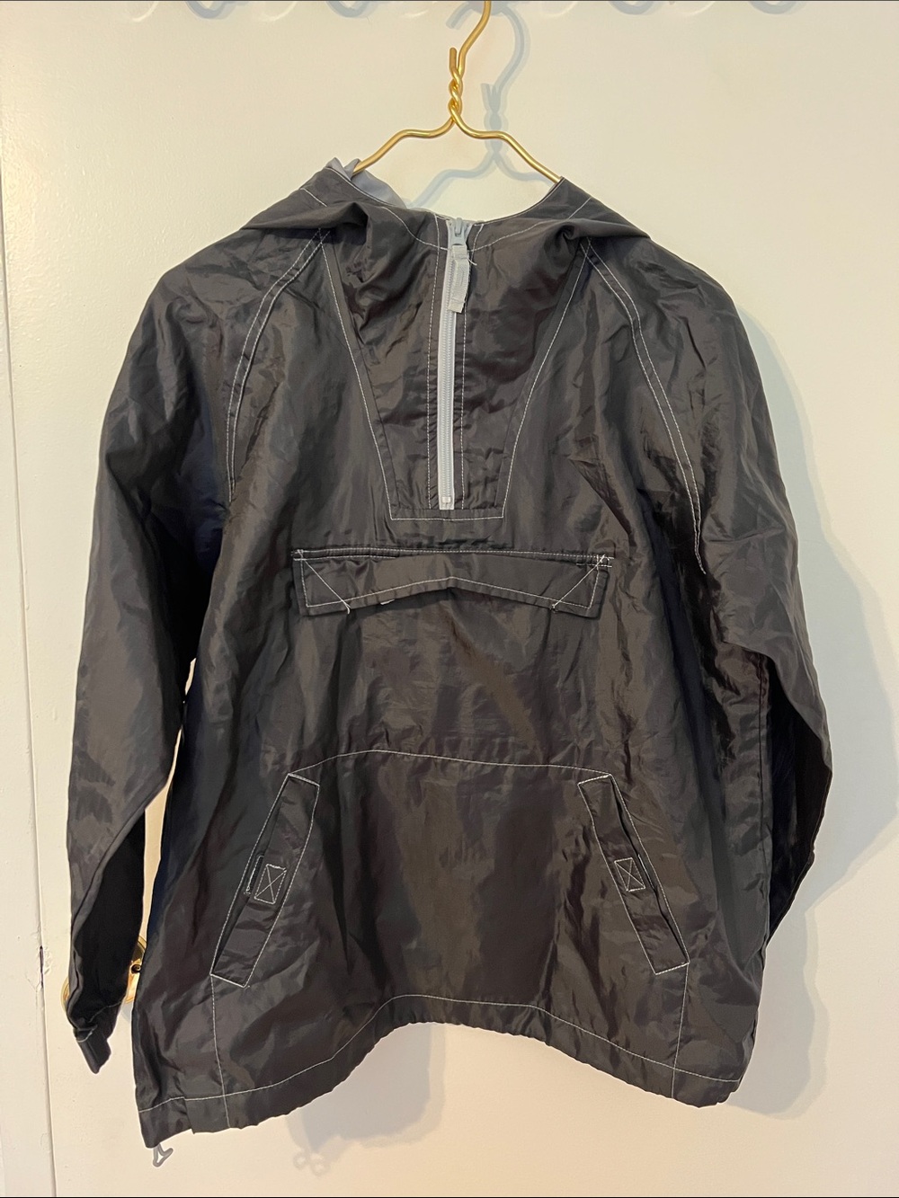 Kids Gap Black Hooded Windbreaker Jacket